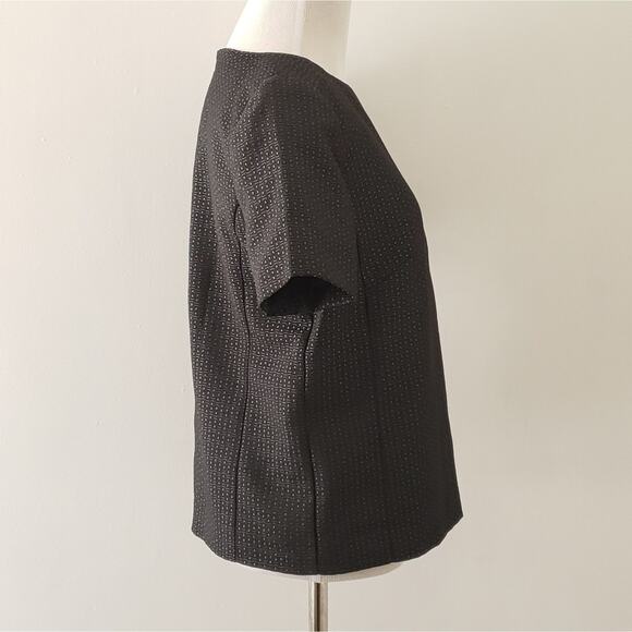 Halogen Jacquard Geometric Print Blouse Black Work Wear Women Small - Picture 4 of 8